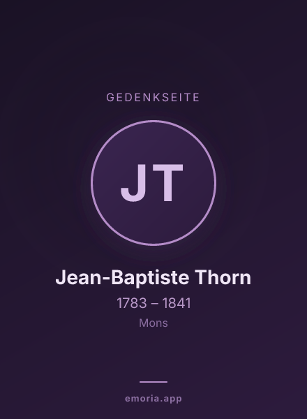 Gedenkportrait von Jean-Baptiste Thorn