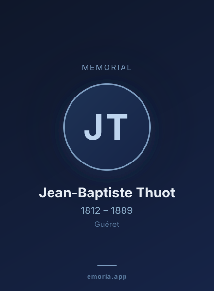 Memorial portrait of Jean-Baptiste Thuot