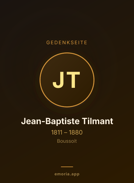 Gedenkportrait von Jean-Baptiste Tilmant