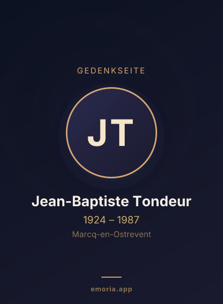 Gedenkportrait von Jean-Baptiste Tondeur