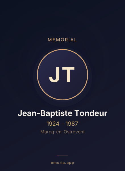 Memorial portrait of Jean-Baptiste Tondeur