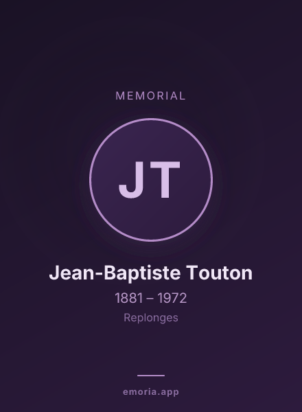 Memorial portrait of Jean-Baptiste Touton