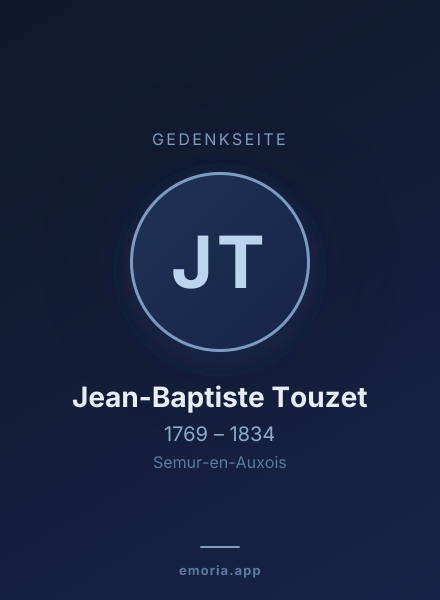 Gedenkportrait von Jean-Baptiste Touzet