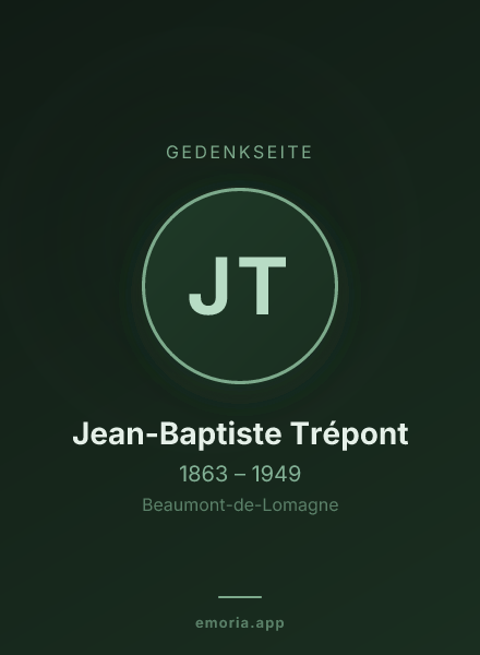 Gedenkportrait von Jean-Baptiste Trépont