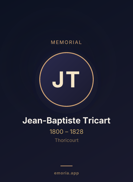 Memorial portrait of Jean-Baptiste Tricart