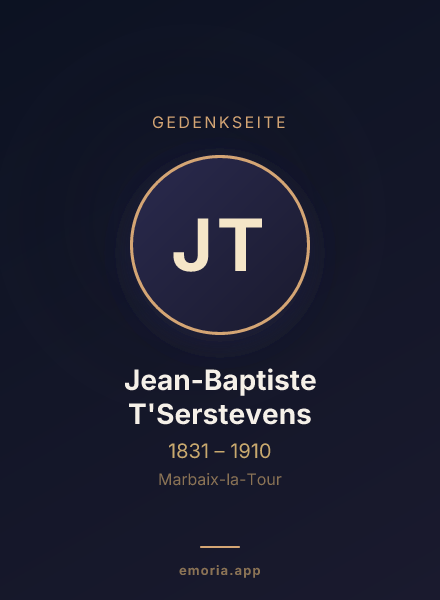 Gedenkportrait von Jean-Baptiste T'Serstevens