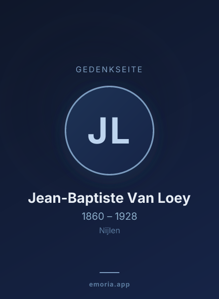 Gedenkportrait von Jean-Baptiste Van Loey