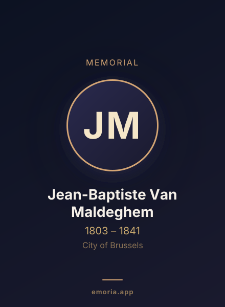 Memorial portrait of Jean-Baptiste Van Maldeghem