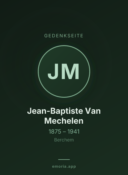 Gedenkportrait von Jean-Baptiste Van Mechelen