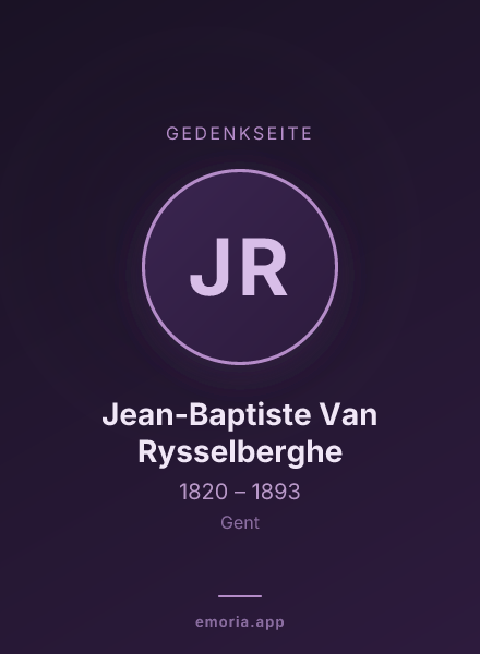 Gedenkportrait von Jean-Baptiste Van Rysselberghe