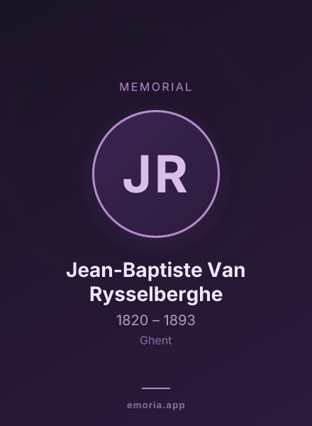 Memorial portrait of Jean-Baptiste Van Rysselberghe