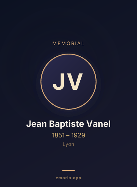 Memorial portrait of Jean Baptiste Vanel