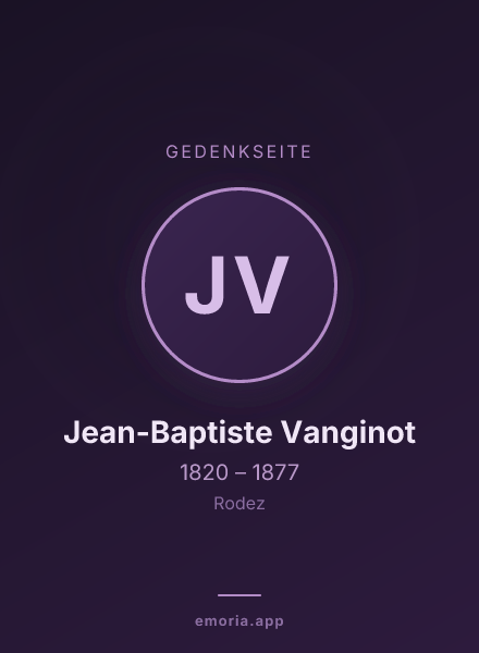 Gedenkportrait von Jean-Baptiste Vanginot