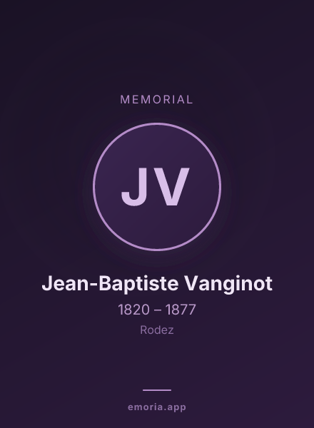 Memorial portrait of Jean-Baptiste Vanginot
