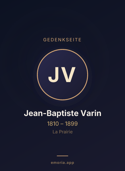 Gedenkportrait von Jean-Baptiste Varin