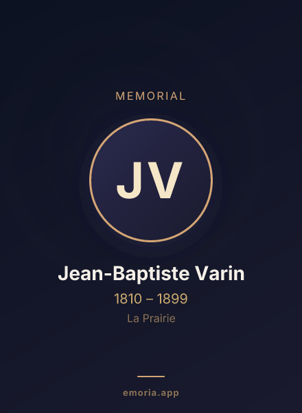 Memorial portrait of Jean-Baptiste Varin