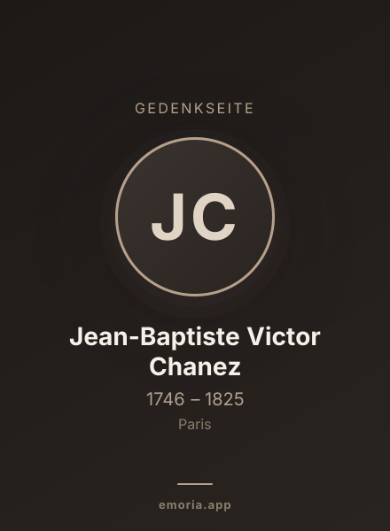 Gedenkportrait von Jean-Baptiste Victor Chanez