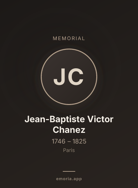Memorial portrait of Jean-Baptiste Victor Chanez