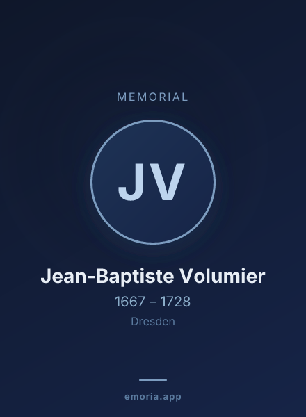 Memorial portrait of Jean-Baptiste Volumier