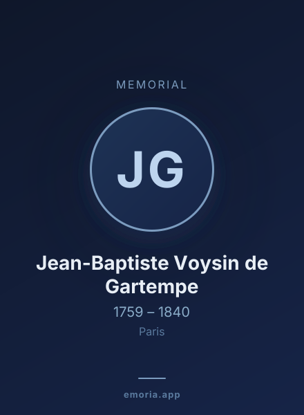 Memorial portrait of Jean-Baptiste Voysin de Gartempe
