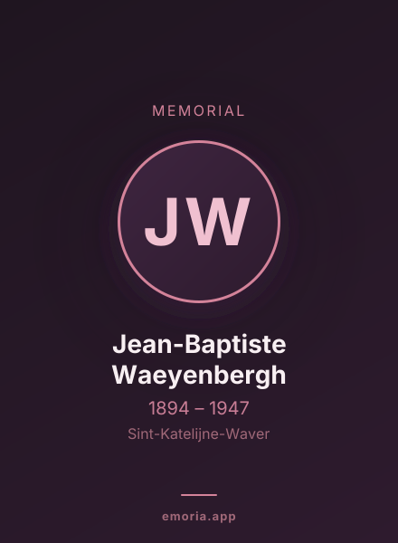 Memorial portrait of Jean-Baptiste Waeyenbergh