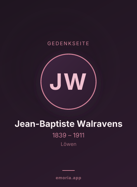 Gedenkportrait von Jean-Baptiste Walravens