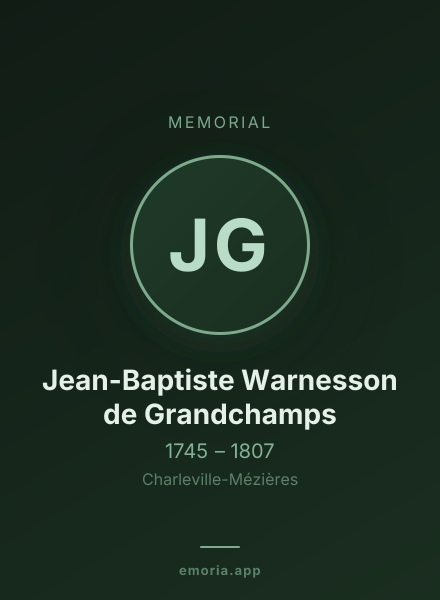 Memorial portrait of Jean-Baptiste Warnesson de Grandchamps