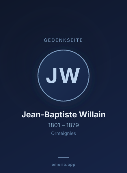 Gedenkportrait von Jean-Baptiste Willain