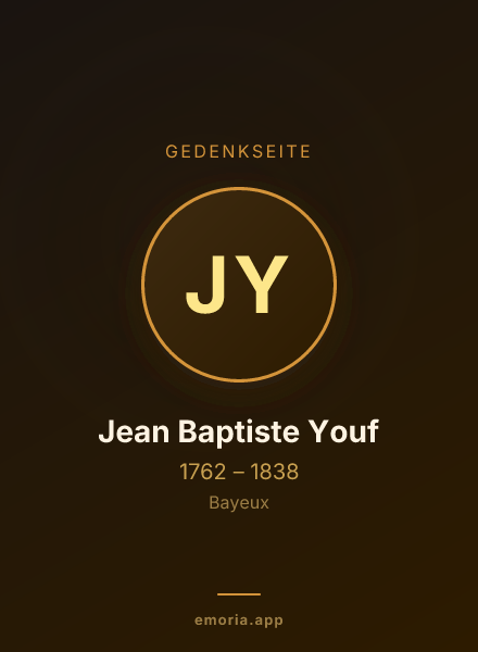 Gedenkportrait von Jean Baptiste Youf