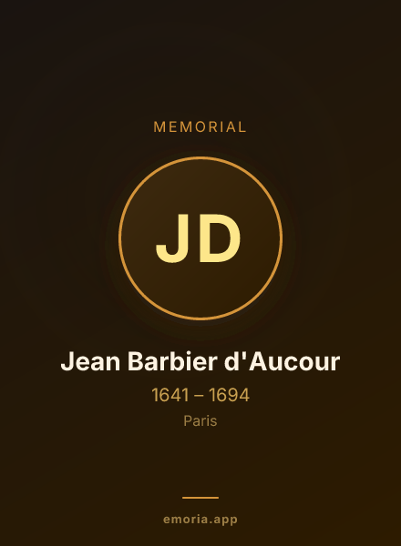 Memorial portrait of Jean Barbier d'Aucour