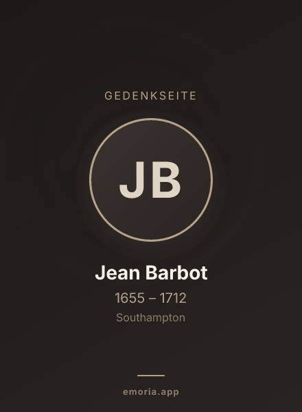 Gedenkportrait von Jean Barbot