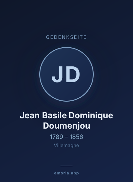 Gedenkportrait von Jean Basile Dominique Doumenjou