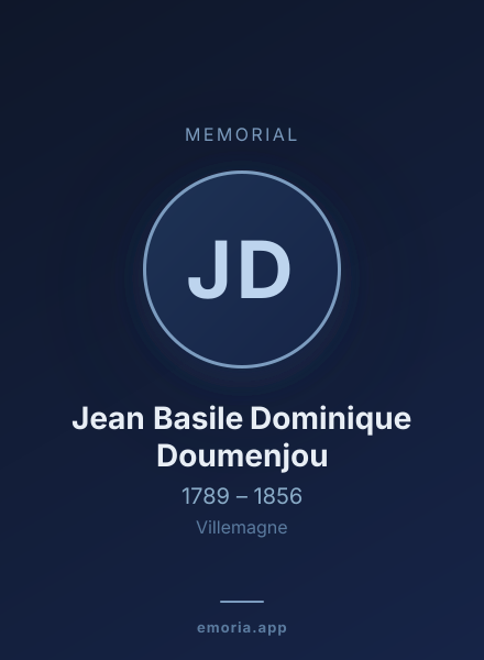 Memorial portrait of Jean Basile Dominique Doumenjou