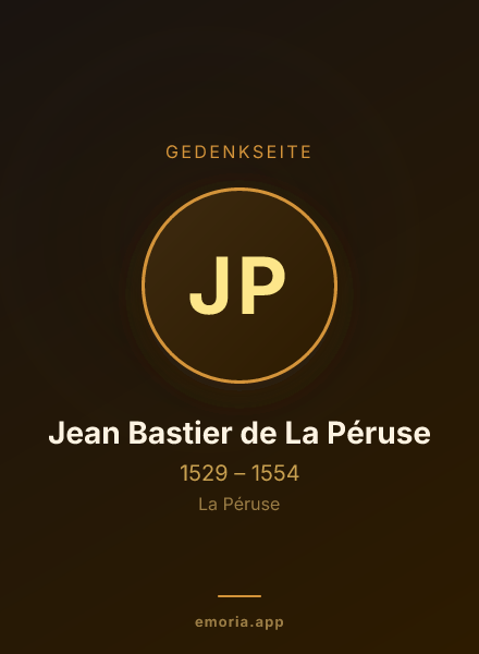 Gedenkportrait von Jean Bastier de La Péruse