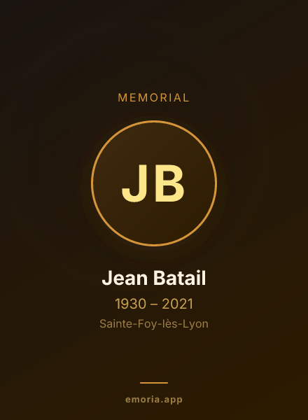 Memorial portrait of Jean Batail