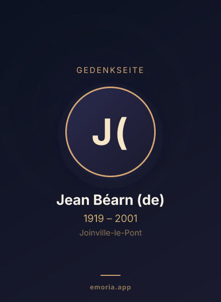 Gedenkportrait von Jean Béarn (de)