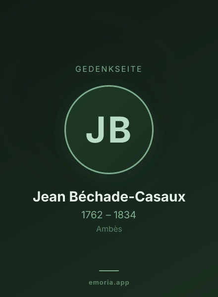 Gedenkportrait von Jean Béchade-Casaux