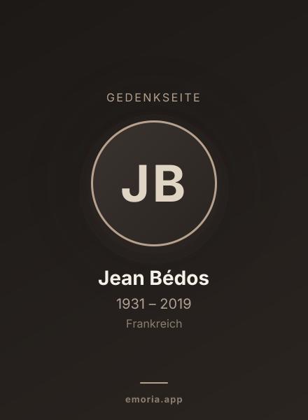 Gedenkportrait von Jean Bédos
