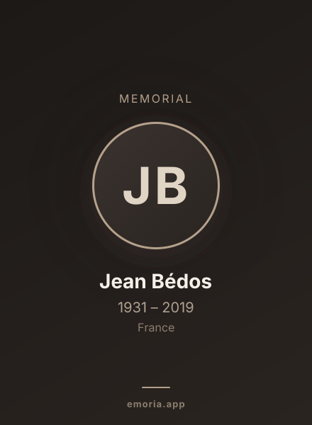 Memorial portrait of Jean Bédos