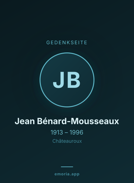 Gedenkportrait von Jean Bénard-Mousseaux