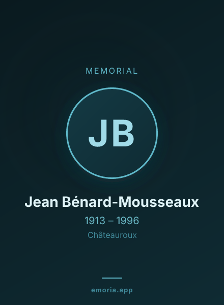 Memorial portrait of Jean Bénard-Mousseaux