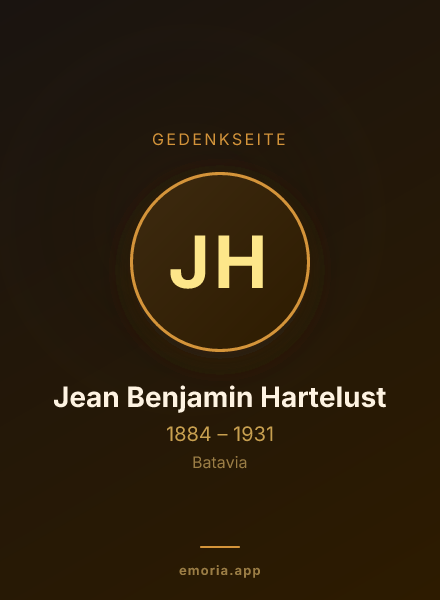 Gedenkportrait von Jean Benjamin Hartelust