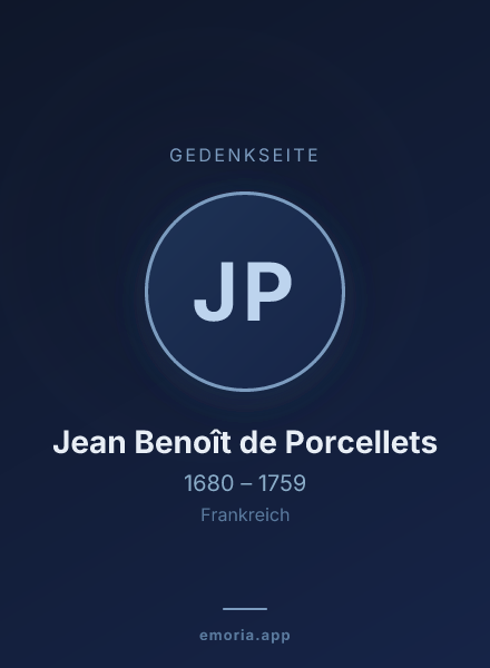 Gedenkportrait von Jean Benoît de Porcellets
