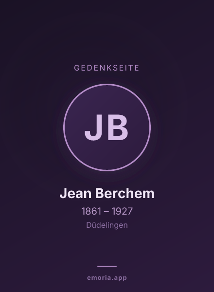 Gedenkportrait von Jean Berchem
