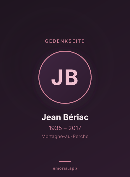 Gedenkportrait von Jean Bériac