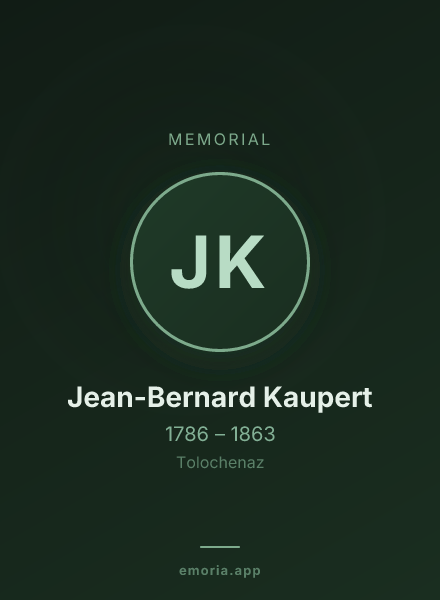 Memorial portrait of Jean-Bernard Kaupert