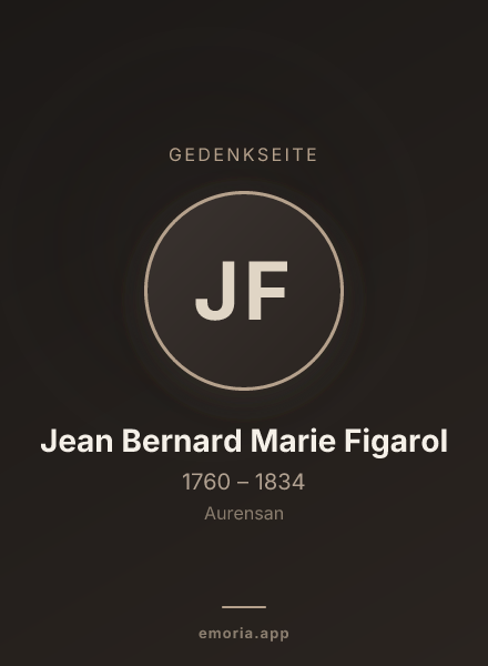 Gedenkportrait von Jean Bernard Marie Figarol