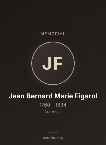 Memorial portrait of Jean Bernard Marie Figarol