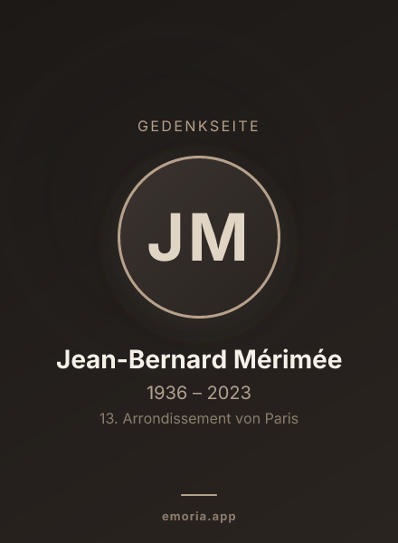 Gedenkportrait von Jean-Bernard Mérimée