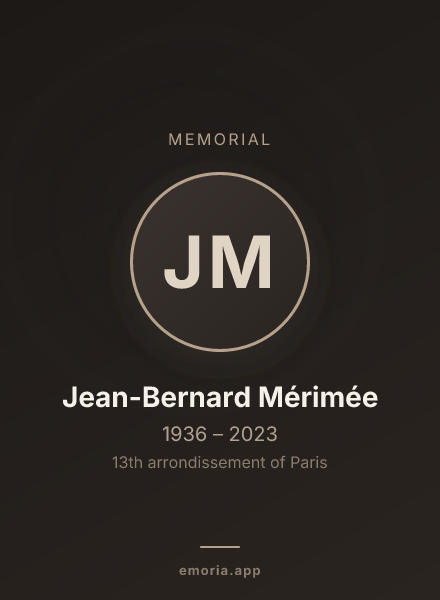 Memorial portrait of Jean-Bernard Mérimée